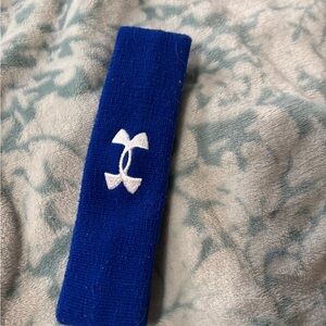 Under Armour Blue Headband with White Logo